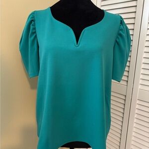 Jodifl Notch-Neck Puff-Sleeve Blouse